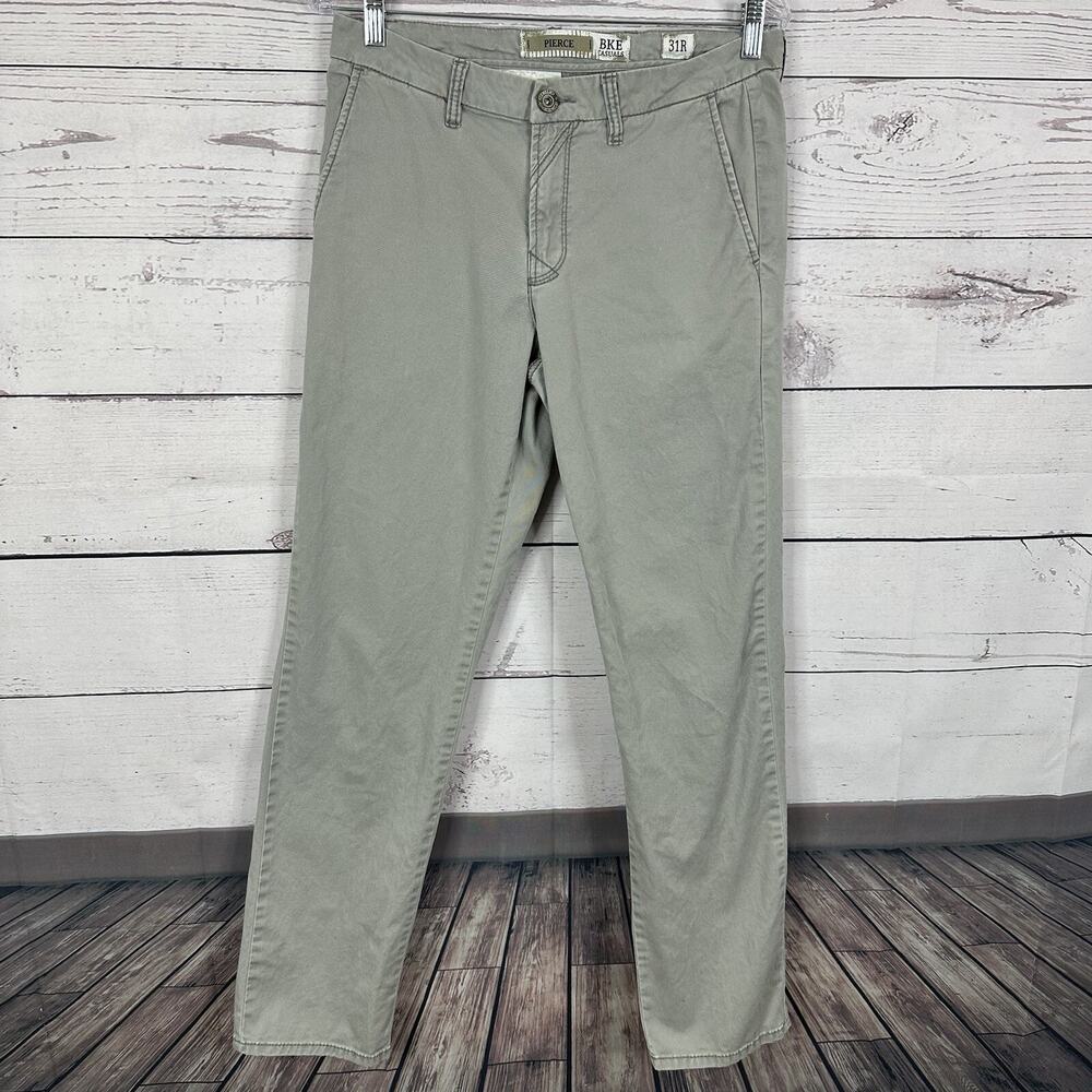Buckle BKE Pants‎ Mens 31 R Gray Pierce Straight Chino Career Office Casual